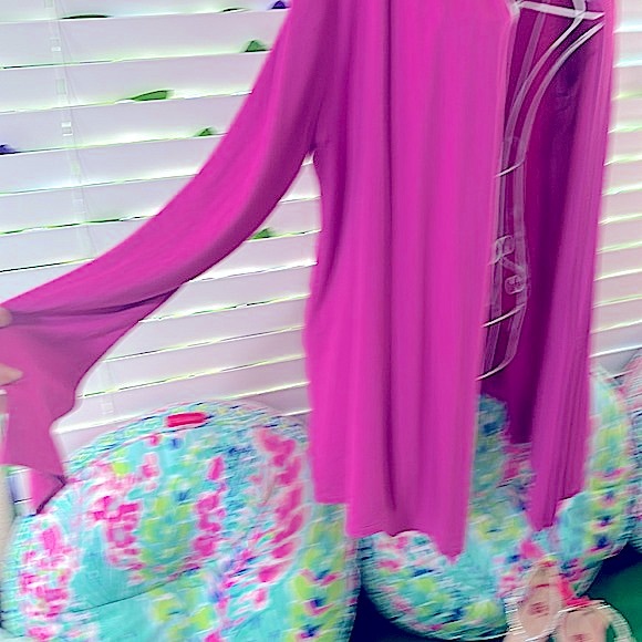 Magenta open front soft jacket - Picture 2 of 5